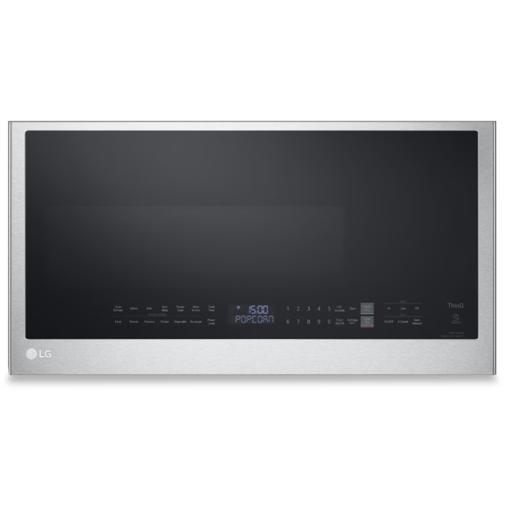 LG MVEL2033 30 inch Smart Over-the-Range Microwave with 2 cu. ft. Capacity, 1050 Watts Cooking Power, 2.0, Sensor Cook, SmoothTouch Glass Controls
