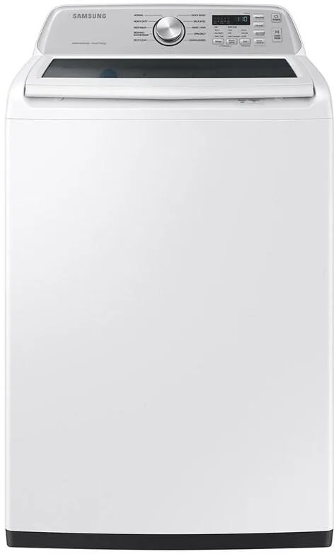 Samsung WA46CG3505A 27 inch Smart Top Load Washer with 4.6 cu. ft. Capacity, ActiveWave Agitator, Active Water Jet and Vibration Reduction Technology Plus