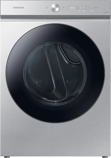 [DVG53BB8700T] Samsung DVG53BB8700T 27 inch Bespoke Ultra Capacity Gas Dryer with 7.6 cu. ft. Capacity, Super Speed Dry, AI Smart Dial, Wi-Fi Connectivity in Silver Steel
