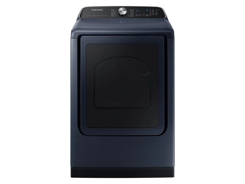 Samsung DVE54CG7150D 27 inch Smart Electric Dryer with 7.4 cu. ft. Capacity, Pet Care Dry, Steam Sanitize+, Sensor Dry, Interior Drum Light and Reversible Door in Brushed Navy