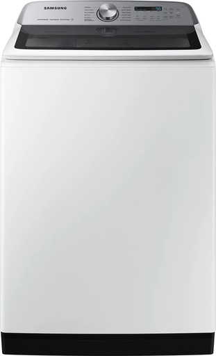 [WA55CG7100AW] Samsung WA55CG7100A 28 inch Smart Top Load Washer with 5.5 cu. ft. Capacity, Active Water Jet, Deep Fill, Soft-Close Lid and Super Speed Wash (White)