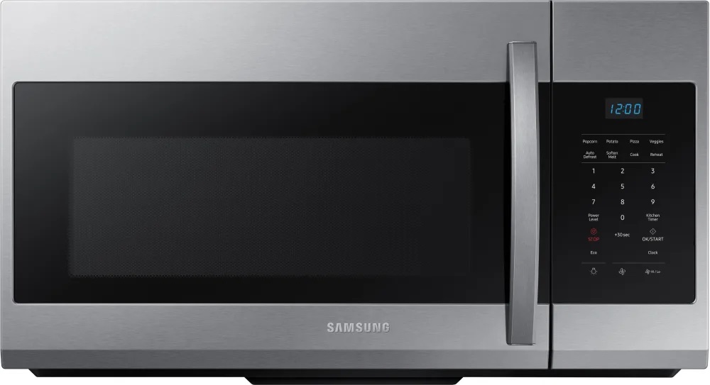 Samsung ME17R7021E 30 inch Over the Range Microwave with 1.7 cu. ft. Capacity, 300 CFM, 1000 Watts Cooking Power and Child Safety Lock