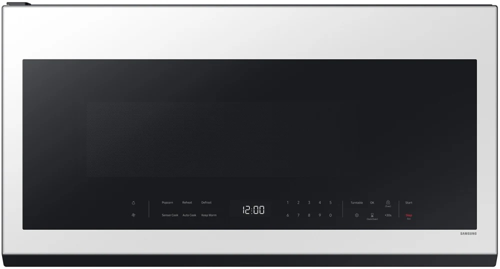 Samsung ME21D6300 30 inch Smart Over-the-Range Microwave with 2.1 cu. ft. Capacity, 1000 Watts Cooking Power, Auto Connectivity and SmartThings Cooking