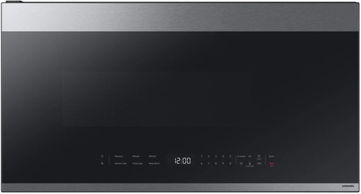 [ME21DG6500SR] Samsung ME21D6500 30 inch Bespoke Smart Over-the-Range Microwave with 2.1 cu. ft., 1000 Watts Cooking Power, Auto Connectivity and SmartThings Cooking (Stainless Steel)