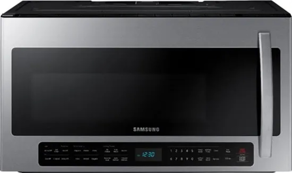 Samsung ME21R7051 30 inch Over-the-Range Microwave with 2.1 cu. ft. Capacity, Sensor Cook, Ceramic Enamel Interior, 1000 Cooking Watts and 400 CFM