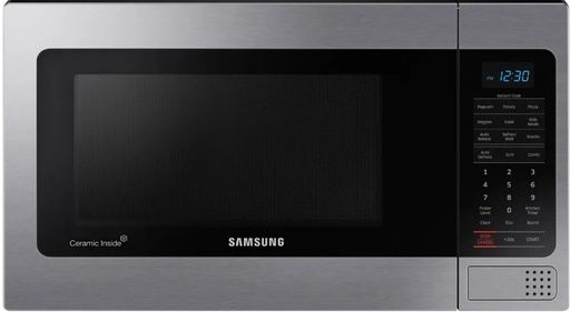 [MG11H2020CT] Samsung MG11H2020CT Countertop Microwave with 1.1 cu. ft. Capacity, Grilling Element, Ceramic Enamel Interior, Electronic Controls, Push-type Door, 10 Power Levels, Child-Safety Lock and 12-hr clock in Stainless Steel