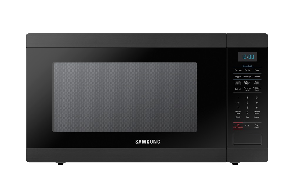 Samsung MS19M8020TG Countertop Microwave with 1.9 cu. ft. Capacity, Sensor Cooking, Eco Mode, in Black Stainless Steel