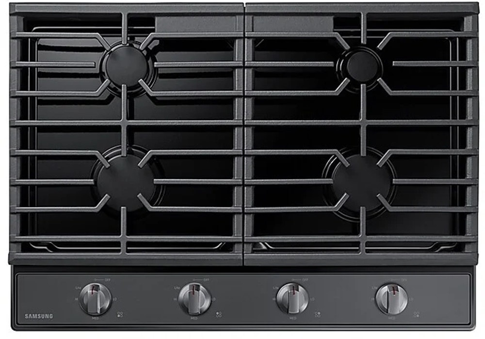 Samsung NA30R5310F 30 inch Gas Cooktop with 4 Sealed Burners, Continuous Cast Iron Grates and Front Controls