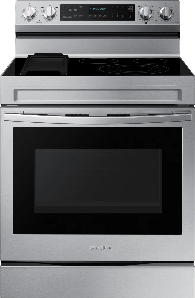 Samsung NE63A6711SS 30 inch Smart Freestanding Electric Range with 6.3 cu. ft. Oven Capacity, Air Fry, Convection+ and Removable Non-Stick Griddle in Stainless Steel