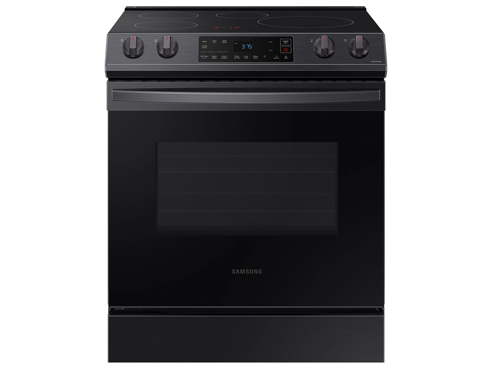 Samsung NE63B8211S 30 inch Smart Slide-In Induction Range with 4 Elements, 6.3 cu. ft. Oven Capacity, Wi-Fi Connectivity, and Self and Steam Clean