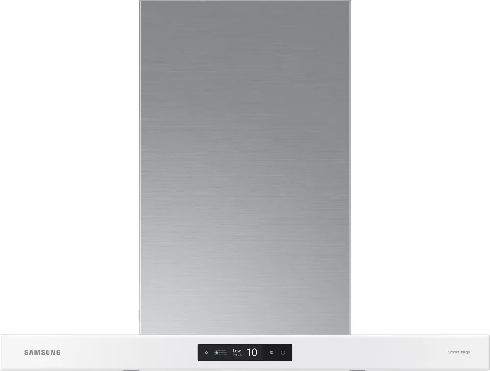 Samsung NK30CB700W 30 inch Smart Wall Mount Range Hood with 630 CFM, LED Bar Lighting, Triple Air Sensor, ADA Compliant, Wi-Fi Connectivity and Baffle Filters