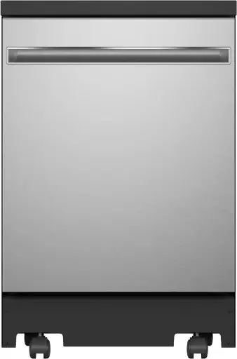 [GPT225SSLSS] GE GPT225S 24 inch Portable Dishwasher with 12 Place Settings, ENERGY STAR Rated and Sanitize Cycle (Stainless Steel)