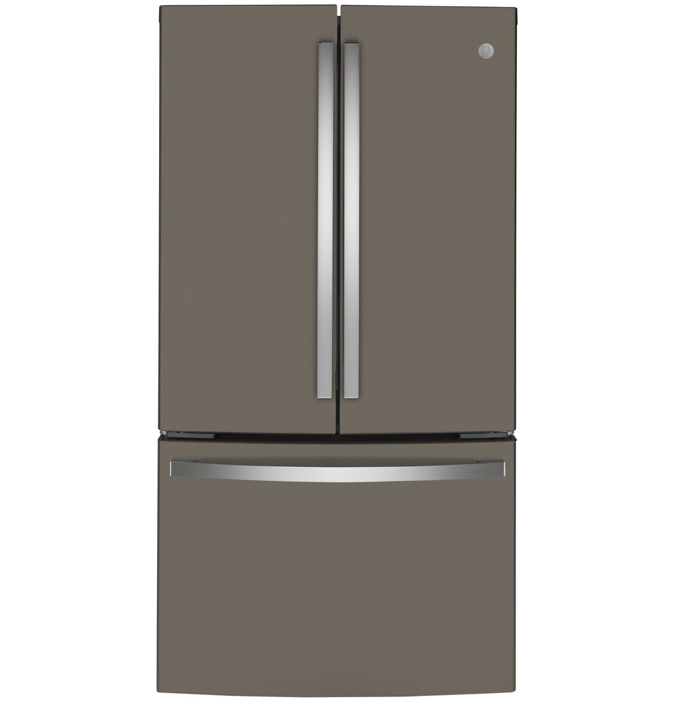 GE GWE23G 36 inch Counter Depth French Door Refrigerator with 23.1 Cu. Ft. Capacity, Showcase LED Lighting, Twinchill Evaporators, ENERGY STAR 