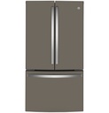 GE GWE23G 36 inch Counter Depth French Door Refrigerator with 23.1 Cu. Ft. Capacity, Showcase LED Lighting, Twinchill Evaporators, ENERGY STAR 