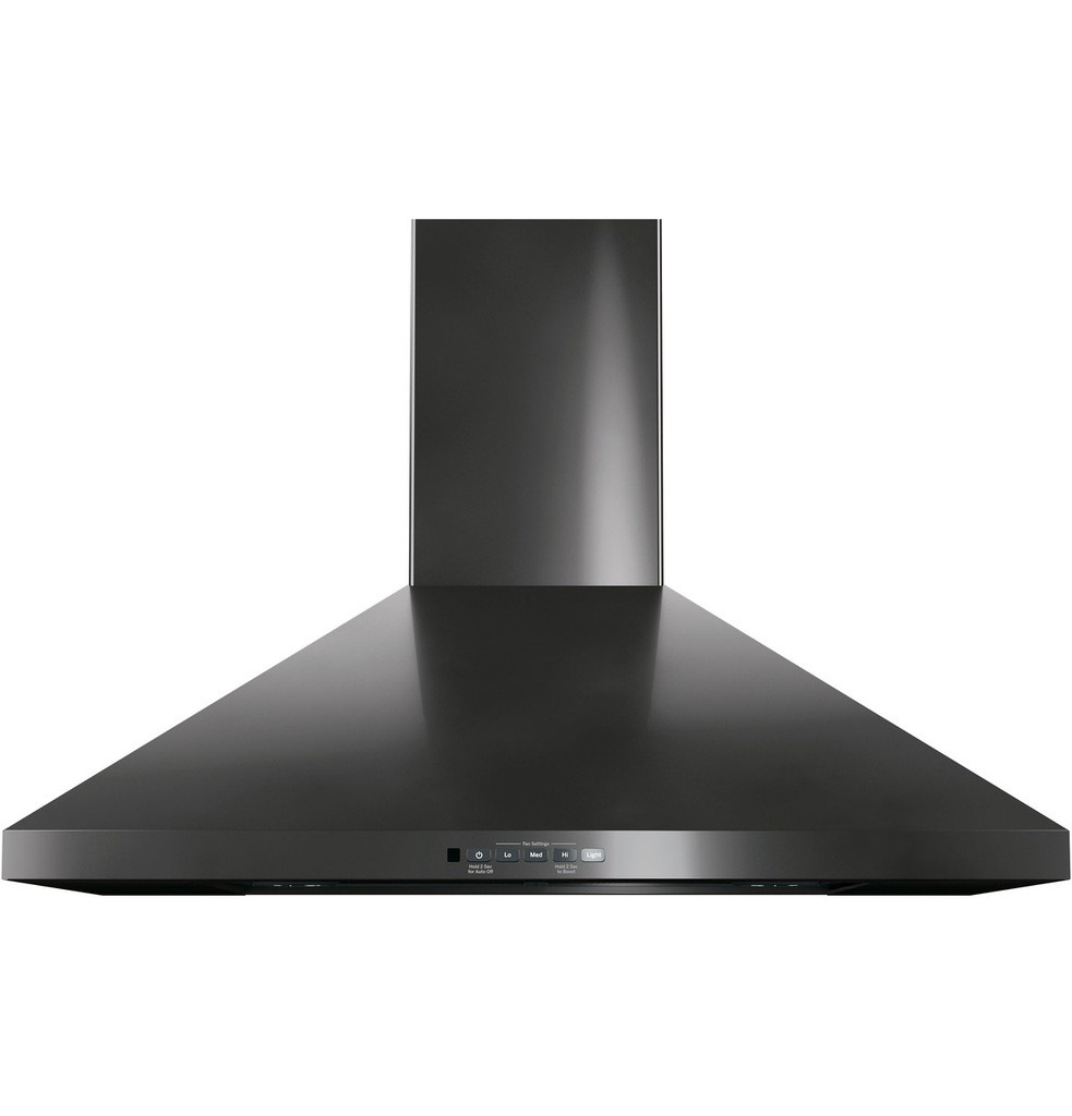 GE JVW5301SJSS 30 inch Wall-Mount Pyramid Chimney Hood with 350 CFM, Electronic Backlit Controls and Auto-Off in Stainless Steel