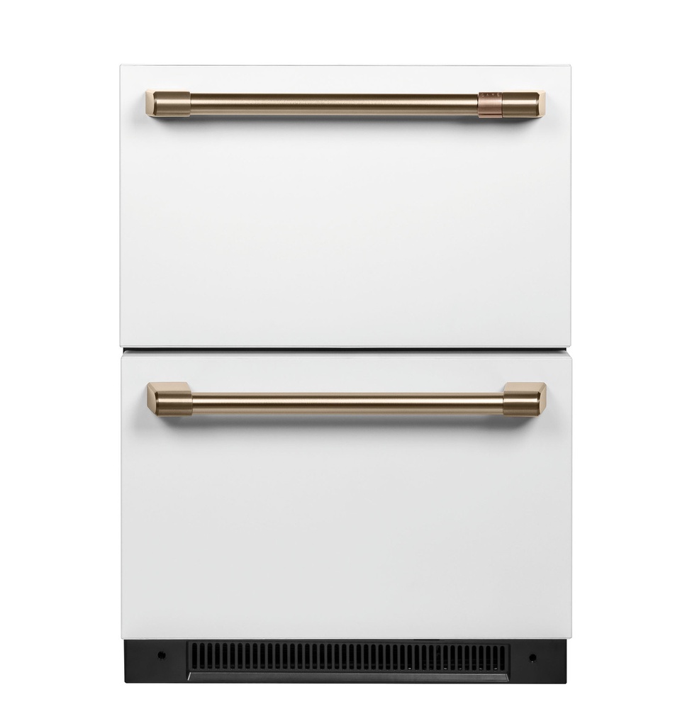 Cafe CDE06RP 24 inch Built-In Dual-Drawer Refrigerator with 5.7 Cu. Ft. Capacity, LED Lighting and Automatic Defrost