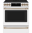 Cafe CHS900P 30 inch Smart Slide-In Convection Induction Range with 5 Elements, 5.7 cu. ft. Capacity, Warming Drawer and No-Preheat Air Fry