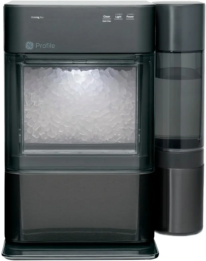 GE Profile XPIO13SCSS Opal 2.0 Nugget Ice Maker with Side Tank, 38 lbs. Daily Ice Capacity, Built-in WiFi and Voice Control, and LED Display Screen in Stainless Steel