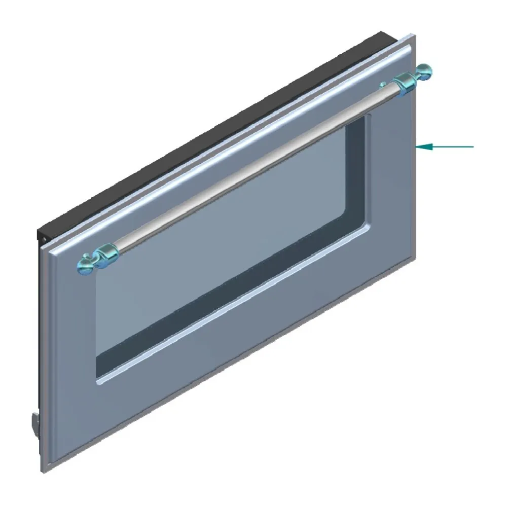 ILVE Parts EG9624053703108 COMPLETE DOOR / BLUE GR-CHROME