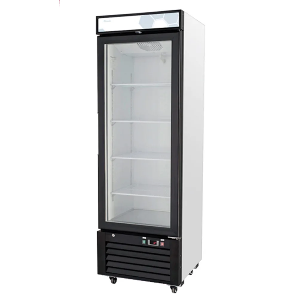 Migali C12RMHC Competitor Series 25 inch Commercial 1-Section Glass-Door Merchandiser Refrigerator with 12 cu. ft. Capacity, 1/6 Horsepower