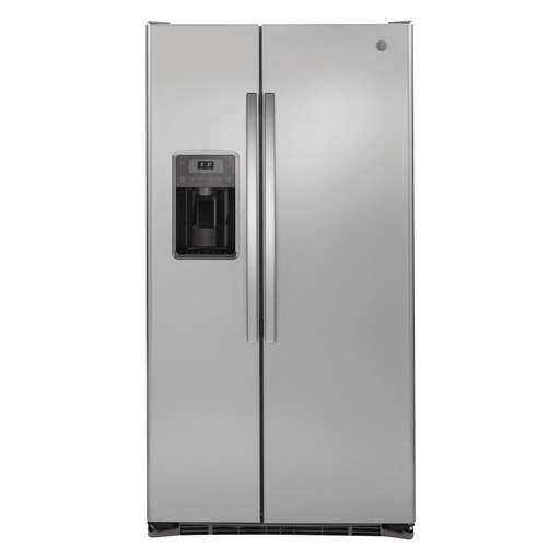 [GZS22DSJSS] GE GZS22D 36 inch Counter-Depth Side-By-Side Refrigerator with 21.9 Cu. Ft. Capacity, LED Lighting and Adjustable Glass Shelves (Stainless Steel)