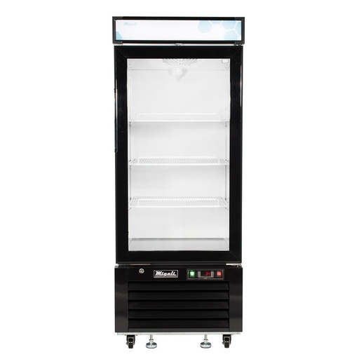 [C10RMHC] Migali C10RMHC 24 inch Commercial 1-Section Glass Door Reach-In Refrigerated Merchandiser with 10 cu. ft. Capacity, 1/6 Horsepower, in Stainless Steel