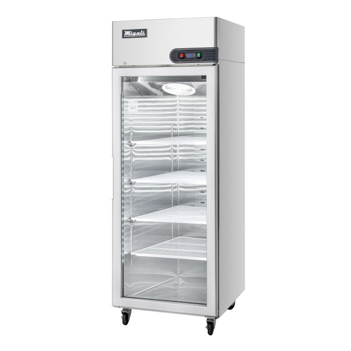 Migali C-1FG-HC 29 inch Commercial 1-Door Glass Reach-in Freezer with 21 cu. ft. Capacity,1/2 Horsepower, in Stainless Steel