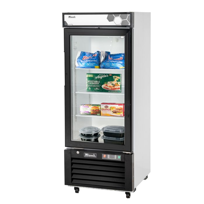 Migali C10FMHC 24inch Commercial 1-Door 10 cu/ft Glass-Door Merchandiser Freezer with 10 cu. ft. Capacity, 2/5 Horsepower, in Stainless Steel