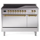 ILVE UPI486NMP Nostalgie II 48 inch Induction Range with 6 Elements, 5.02 cu. ft. Total Dual Oven Capacity