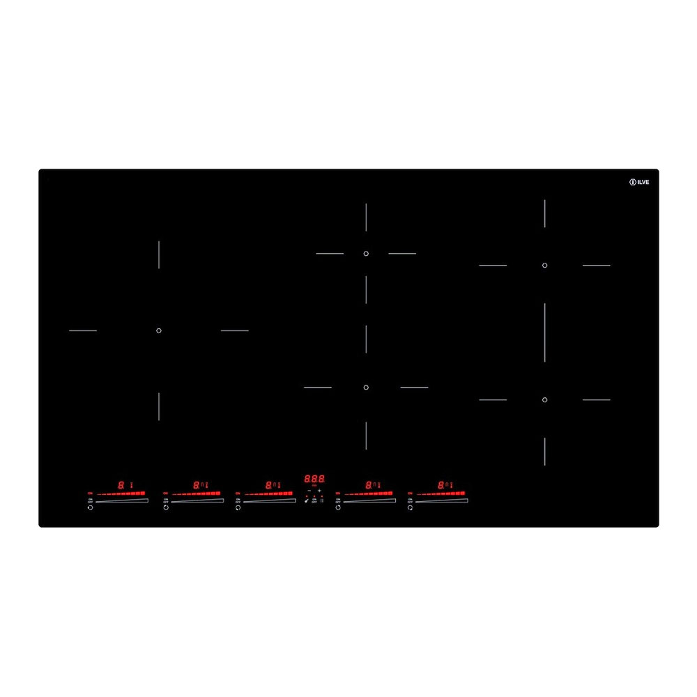 ILVE UHCI36TCRP Professional Plus II 36 inch Built-In Induction Cooktop with 5 Element Zones