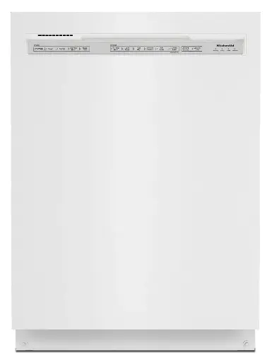 [KDFE104KWH] KitchenAid KDFE104K 24 inch Built-In Full Console Dishwasher with 12 Place Settings and ProWash Cycle (White)