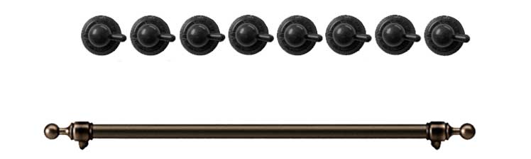 ILVE Burnished Knobs and Handle Bundle for 36 inch Nostalgie Dual Fuel