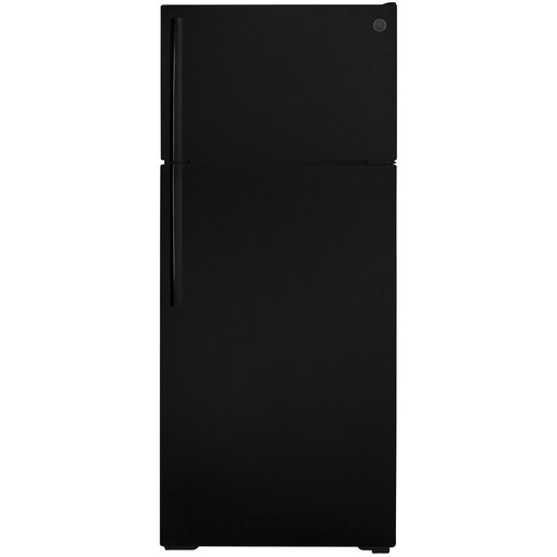 [GIE18DTNRBB] GE GIE18DTNR 28 inch Top Freezer Refrigerator with 17.5 Cu. Ft. Capacity, Energy Star, LED lighting, Adjustable Wire freezer Shelf, Clear Crisper Drawers   (Black)