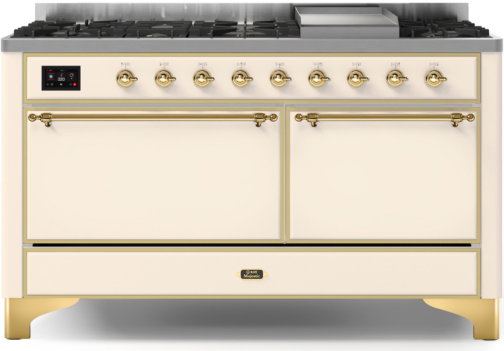 ILVE UM15F Majestic II 60 inch Dual Fuel Range with 9 Burners, Griddle