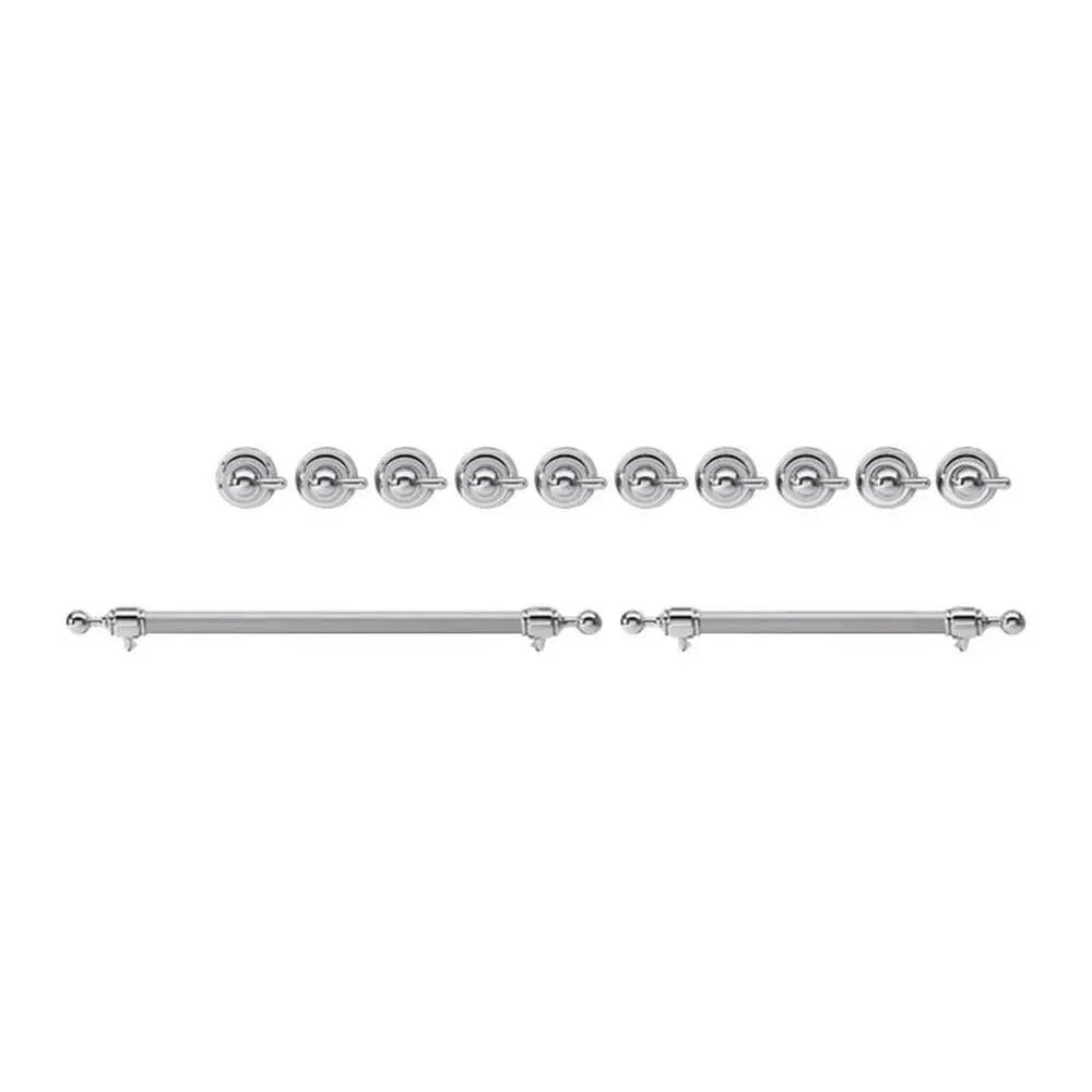 ILVE Chrome Knobs and Handle Bundle for 40 inch Nostalgie Induction