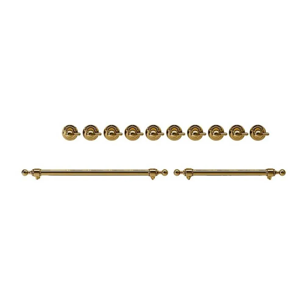 ILVE Brass Knobs and Handle Bundle for 40 inch Nostalgie Induction
