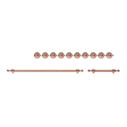 [EN48PI62111] ILVE Copper Knobs and Handle Bundle for 48 inch Nostalgie Induction