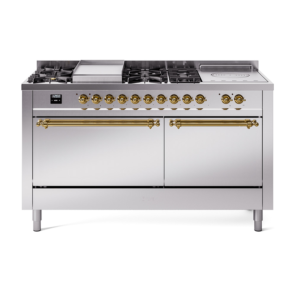 ILVE UP60F Nostalgie II 60 inch Dual Fuel Range with 5.8 cu. ft. Total Double Oven Capacity