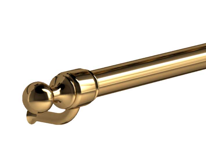 ILVE Parts EA4270009000016 Majestic/Nostalgie II Brass Handle for UOV 60 and UOV 76 Ovens 