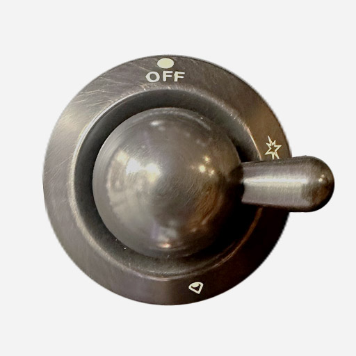 ILVE Parts EG9491003000118 Burnished Knob for Standard Burner of Majestic Ranges  