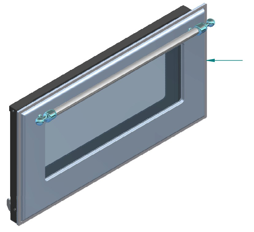 ILVE Parts EG9624014000120 Complete Triple Glass Door Kit for 48 inch Range, UOV 80 E3 (Antique White, Copper Trim)