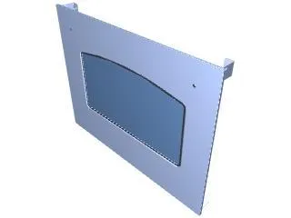 ILVE Parts EG9847026000052 Door Glass / Burgundy