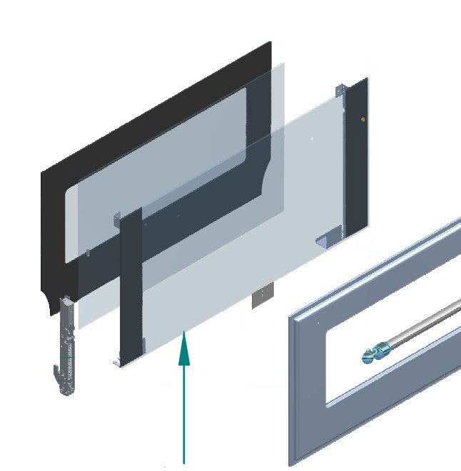 ILVE Parts EG9860001000000 Door Glass for UOV 80 E3 Ovens