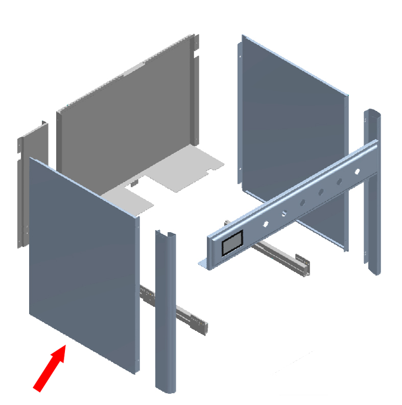 ILVE Parts ES4044007080008 Side Panel for Left Side, Stainless Steel