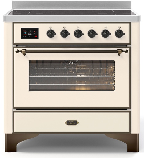 ILVE UMI09N Majestic II 36 inch Induction Range with 5 Elements, 3.5 cu. ft. Total Oven Capacity