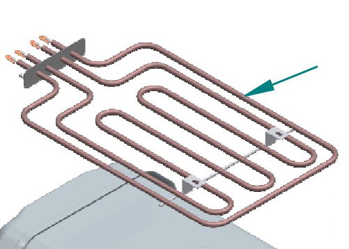 [EA6011011000000] ILVE Parts EA6011011000000 Top/Grill Resistance 2300W 230V (A/459/10)