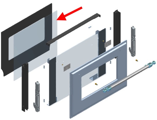 [EA7814008110000] ILVE Parts EA7814008110000 Inside Door Glass for UOV 60 E3 (A/504/87/12)