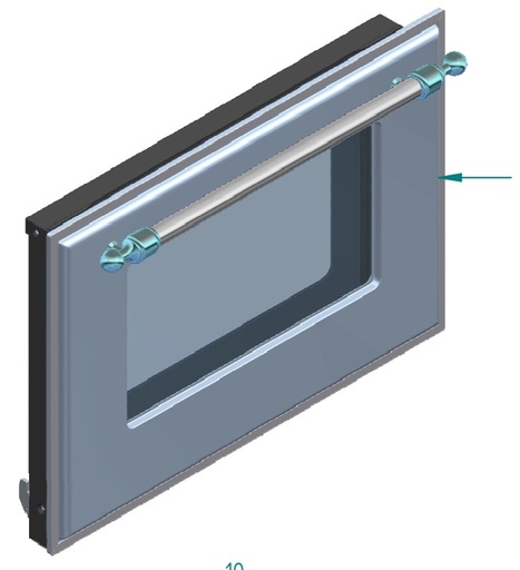 [EG9622012703120] ILVE Parts EG9622012703120 Complete Triple Glass Door Kit for UOV 60 E3 Ovens (Blue Grey, Copper Trim) 