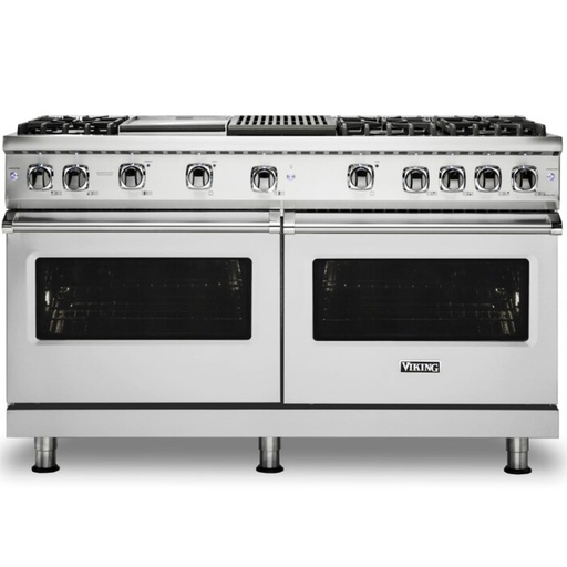 Viking VGR5606GQ 5 Series 60 inch Sealed Burner Gas Range with 6 Burners, Griddle and Grill