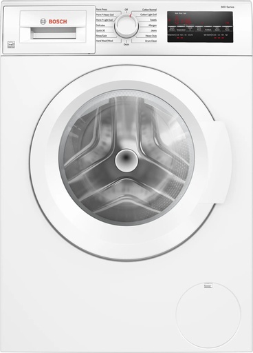 [WGA12400UC] Bosch WGA12400UC 24 inch 300 Series Compact Washer with 2.2 cu. ft. Capacity, 15 Cycles, SpeedPerfect, 1400 RPM, 54 dBA, Energy Star Certified and 240/208 Volts in White